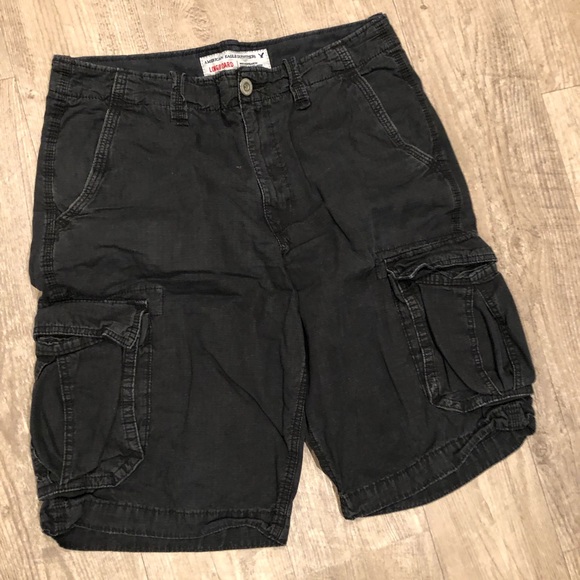american eagle black cargo pants